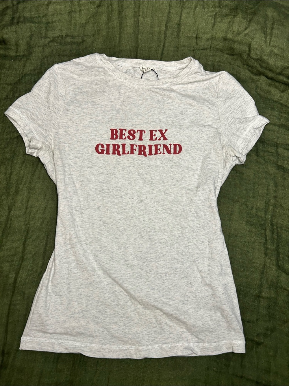 Garage Light Gray Tee with Red "BEST EX GIRLFRIEND" Print